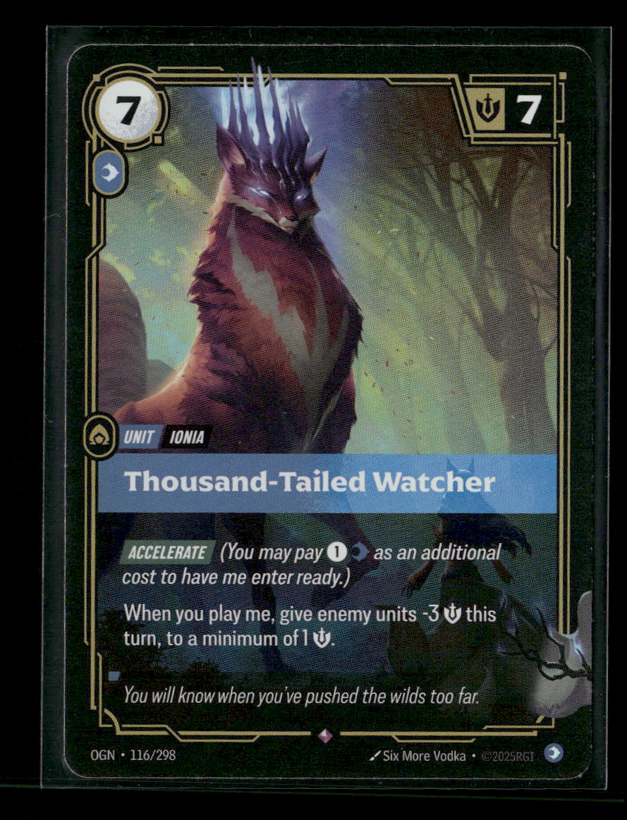 Thousand-Tailed Watcher #116/298 Foil Rare - Riftbound Origins TCG ...