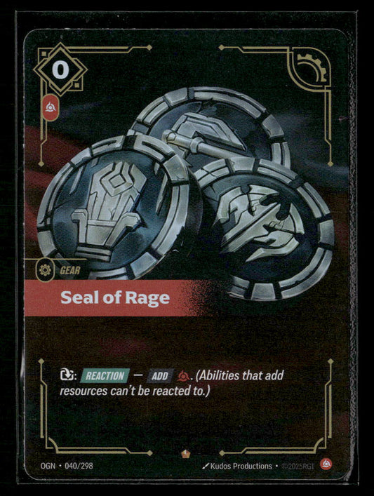 Seal of Rage #000/298 - Riftbound Origins