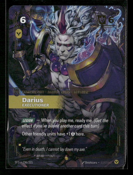 Darius - Executioner (Overnumbered) #236/221 Showcase - Riftbound Spiritforged