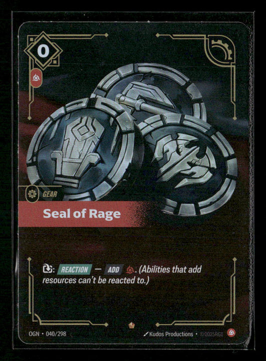 Seal of Rage #000/298 - Riftbound Origins