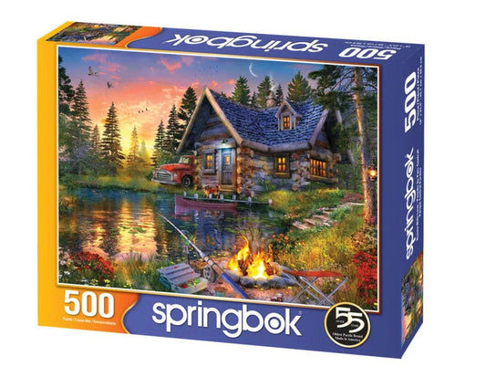 Sun Kissed Cabin 500 Piece Jigsaw Puzzle by Springbok Puzzles