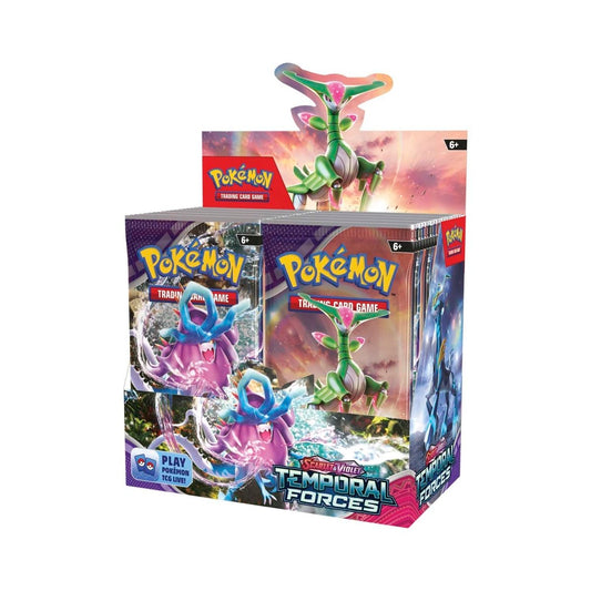 Caja de presentación de refuerzos de Fuerzas temporales de Scarlet &amp; Violet (36 paquetes)