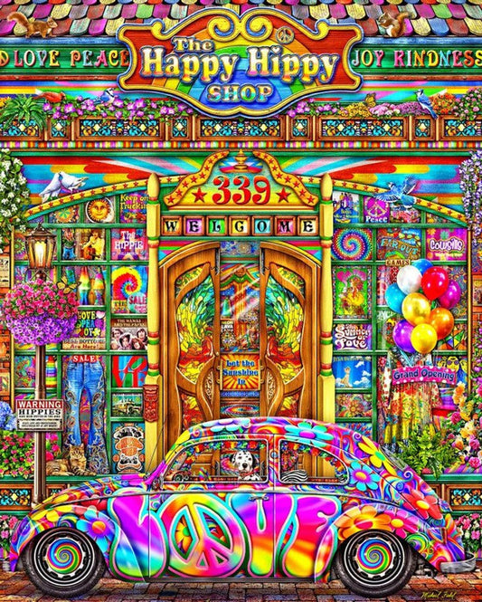 The Happy Hippy Shop 1000-Piece Jigsaw Puzzle by Springbok Puzzles