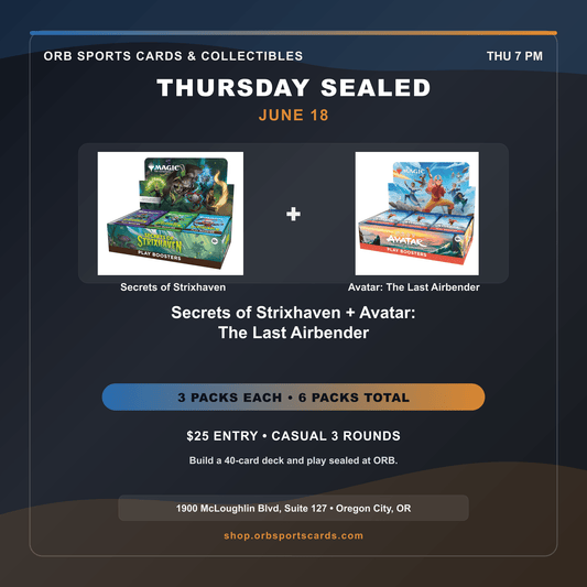 Thursday Casual Sealed June 18 - Secrets of Strixhaven and Avatar The Last Airbender booster boxes