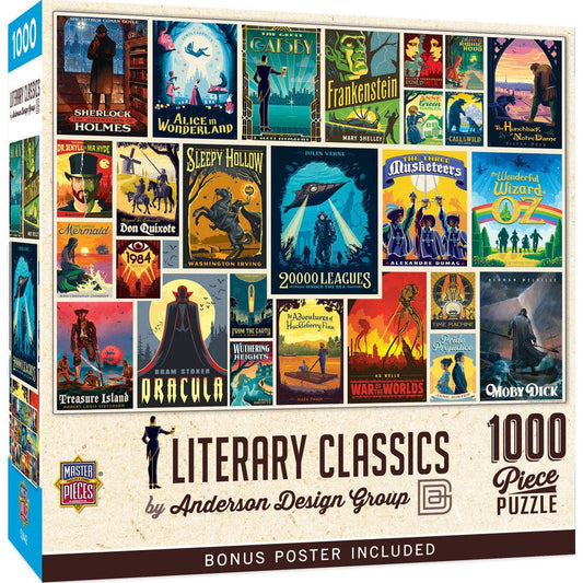 Vintage Posters - Literary Classics 1000 Piece Jigsaw Puzzle | Masterpieces Puzzles