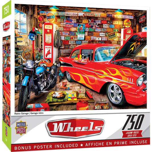 Wheels - Retro Garage 750 Piece Puzzle by Masterpieces Puzzles