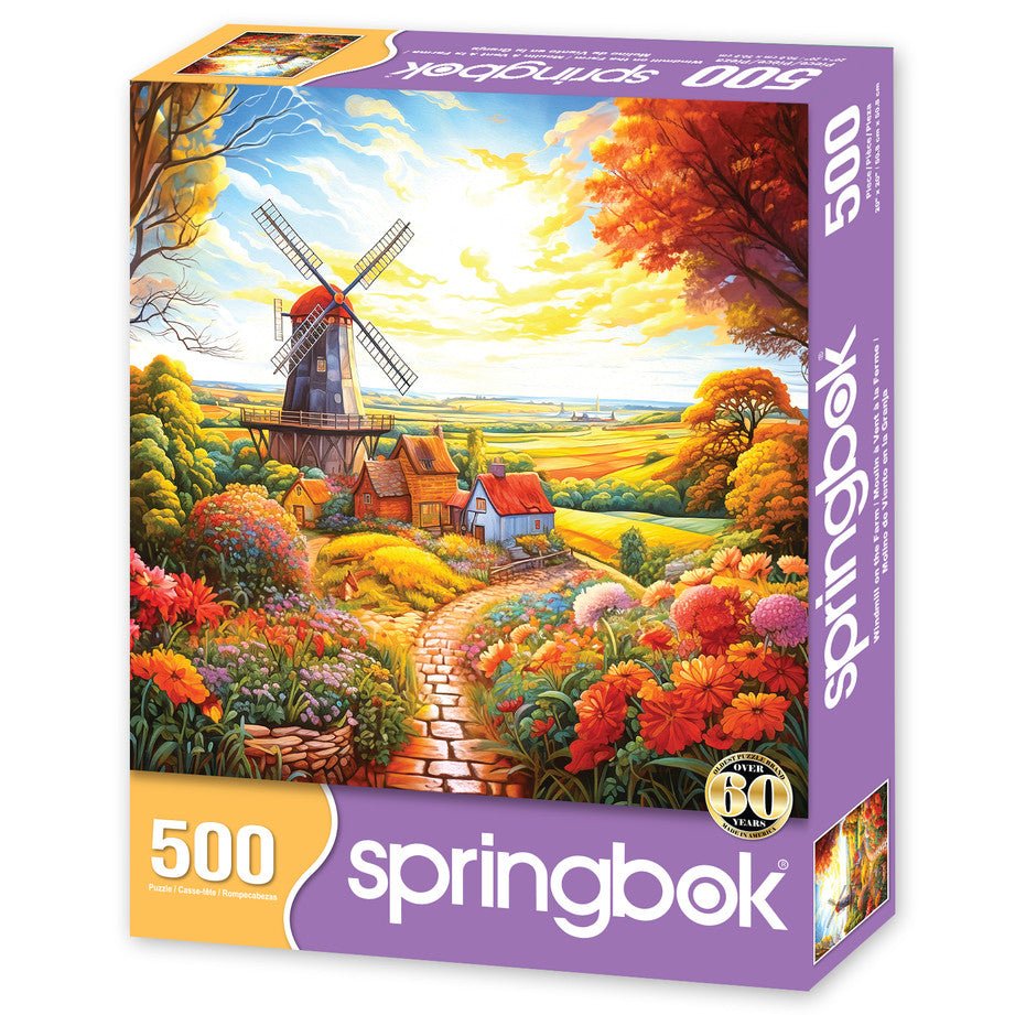 Windmill On The Farm 500 Piece Jigsaw Puzzle by Springbok Puzzles