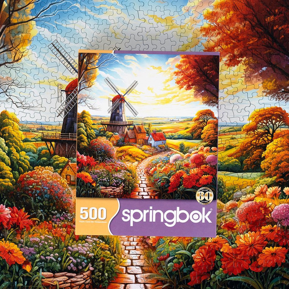 Windmill On The Farm 500 Piece Jigsaw Puzzle by Springbok Puzzles