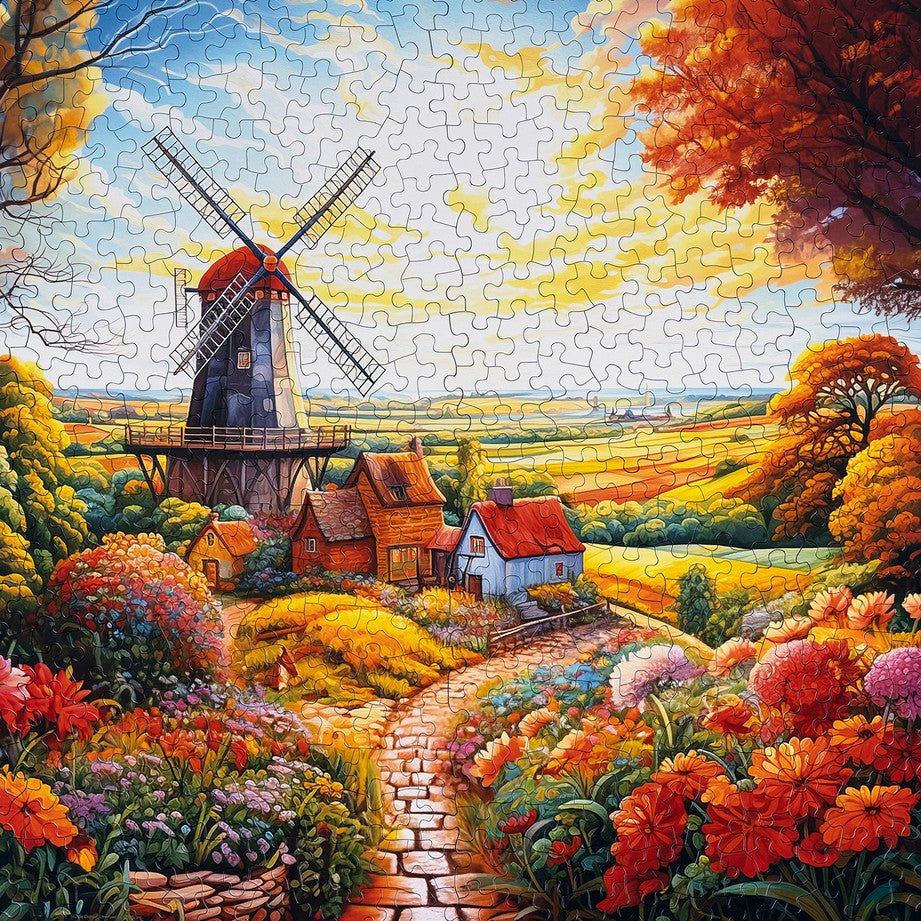 Windmill On The Farm 500 Piece Jigsaw Puzzle by Springbok Puzzles