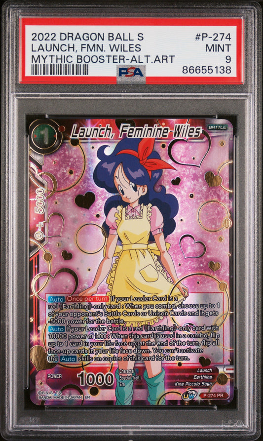 2022 DRAGON BALL SUPER MYTHIC BOOSTER LAUNCH, FMN. WILES #P-274 - PSA 9